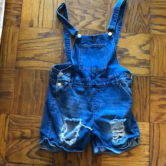 VIP JEANS size XL jean overall shorts